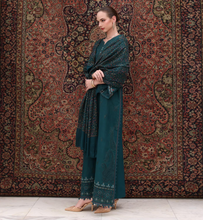 Load image into Gallery viewer, NOOR  | PASHMINA WINTER SHAWL | TEAL EMPRESS
