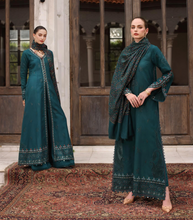 Load image into Gallery viewer, NOOR  | PASHMINA WINTER SHAWL | TEAL EMPRESS