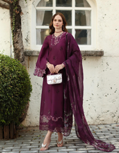 Load image into Gallery viewer, NOOR  | LUXE CHIKANKARI 26  | 1A PLUMBERRY