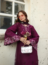 Load image into Gallery viewer, NOOR  | LUXE CHIKANKARI 26  | 1A PLUMBERRY