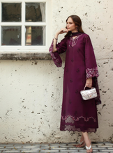 Load image into Gallery viewer, NOOR  | LUXE CHIKANKARI 26  | 1A PLUMBERRY