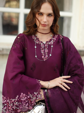 Load image into Gallery viewer, NOOR  | LUXE CHIKANKARI 26  | 1A PLUMBERRY