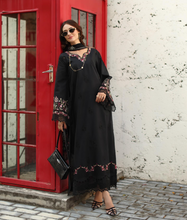 Load image into Gallery viewer, NOOR  | LUXE CHIKANKARI 26  | 1B MIDNIGHT BLACK