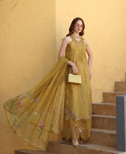 Load image into Gallery viewer, NOOR  | LUXE CHIKANKARI 26  | 2B MUSTARD YELLOW