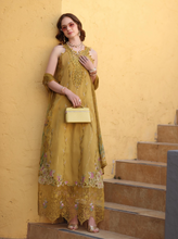 Load image into Gallery viewer, NOOR  | LUXE CHIKANKARI 26  | 2B MUSTARD YELLOW