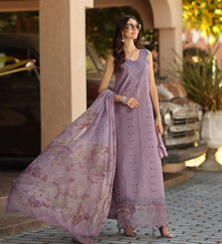 Load image into Gallery viewer, NOOR  | LUXE CHIKANKARI 26  | 4A FRENCH VIOLET