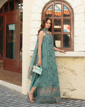 Load image into Gallery viewer, NOOR  | LUXE CHIKANKARI 26  | 5B TURQUOISE BLUE