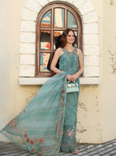 Load image into Gallery viewer, NOOR  | LUXE CHIKANKARI 26  | 5B TURQUOISE BLUE