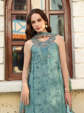 Load image into Gallery viewer, NOOR  | LUXE CHIKANKARI 26  | 5B TURQUOISE BLUE
