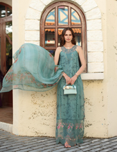 Load image into Gallery viewer, NOOR  | LUXE CHIKANKARI 26  | 5B TURQUOISE BLUE