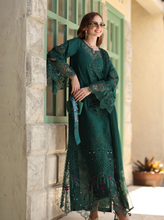 Load image into Gallery viewer, NOOR  | LUXE CHIKANKARI 26  | 6B EMERALD GREEN