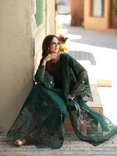 Load image into Gallery viewer, NOOR  | LUXE CHIKANKARI 26  | 6B EMERALD GREEN