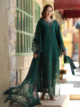 Load image into Gallery viewer, NOOR  | LUXE CHIKANKARI 26  | 6B EMERALD GREEN