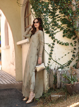 Load image into Gallery viewer, NOOR  | LUXE CHIKANKARI 26  | 7B WARM GOLD SAGE