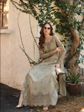 Load image into Gallery viewer, NOOR  | LUXE CHIKANKARI 26  | 7B WARM GOLD SAGE