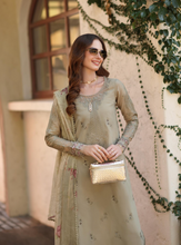 Load image into Gallery viewer, NOOR  | LUXE CHIKANKARI 26  | 7B WARM GOLD SAGE
