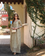 Load image into Gallery viewer, NOOR  | LUXE CHIKANKARI 26  | 7B WARM GOLD SAGE