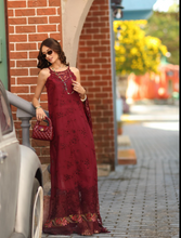 Load image into Gallery viewer, NOOR  | LUXE CHIKANKARI 26  | 8A DEEP GARNET