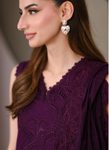 Load image into Gallery viewer, ZAIB | LUXURY LAWN | DEEP PLUM