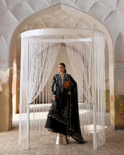 Load image into Gallery viewer, HUSSAIN REHAR | LUXURY LAWN ZAN 26 | JET BLACK