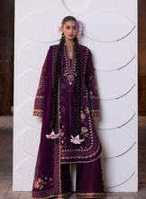 Load image into Gallery viewer, HUSSAIN REHAR | LUXURY LAWN ZAN 26 | PLUM