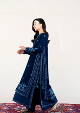 Load image into Gallery viewer, ZAIB |  EID LAWN | NAVY LUXURY EMBROIDERED