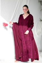 Load image into Gallery viewer, ZAIB |  LUXURY KARANDI | BURGUNDY