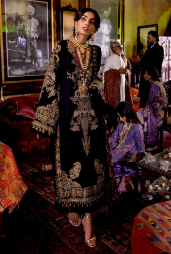 SANA SAFINAZ | WINTER LUXURY | BLACK AND GOLD