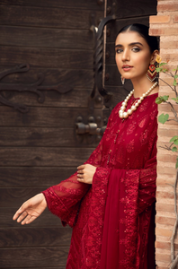 FARASHA | CHIFFON | CRIMSON