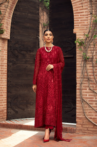 FARASHA | CHIFFON | CRIMSON